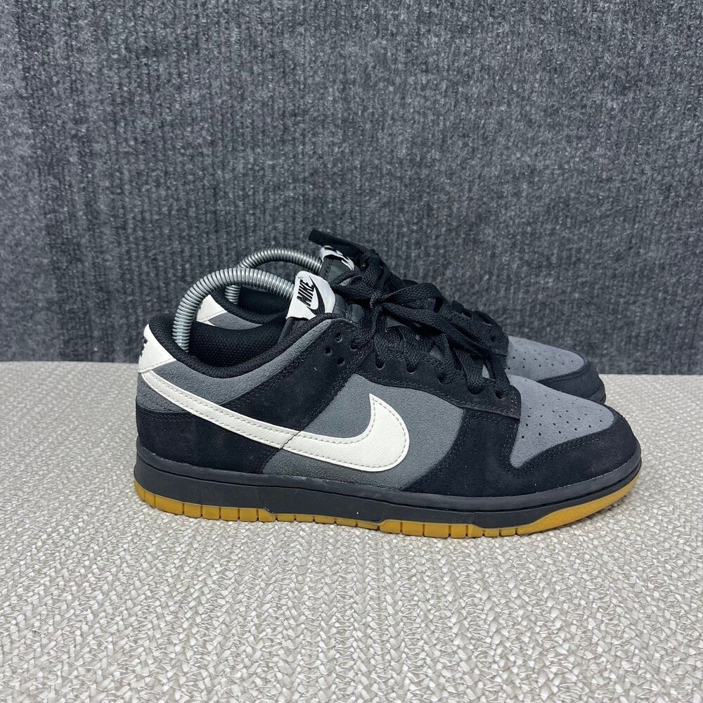 Nike Dunk Low SE Black Anthracite Gum Grey Suede Skate Shoes Men’s 7 HQ1931-001